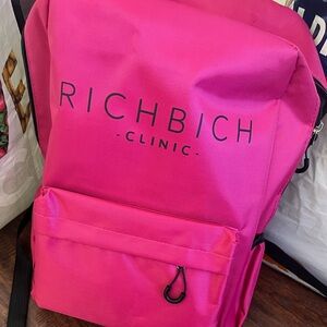 Rich Bich Pink Backpack with Black Accents